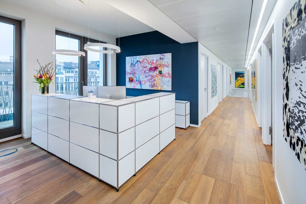 Moderne Büroräume Notariat von Bonin citizenoffice Düsseldorf